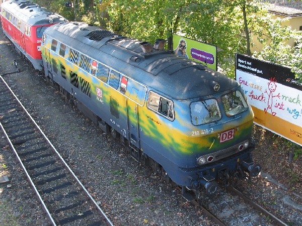 Abbildung der Lokomotiven 218 418-2 + 445-5