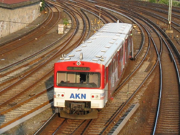 Abbildung eines Triebwagen VTE der AKN